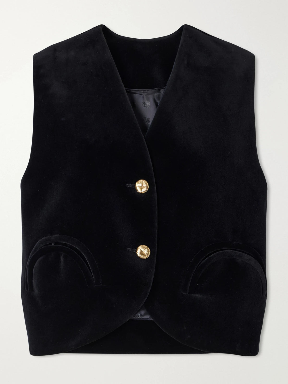 BLAZÉ Milano Gliss Cotton-velvet Vest