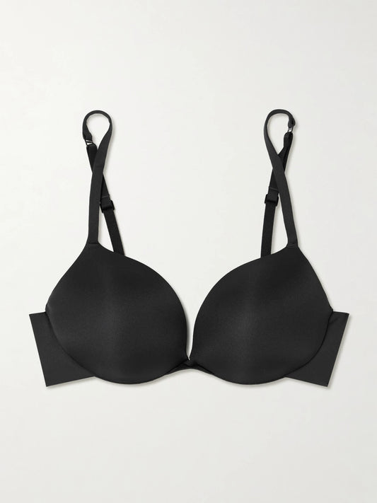 Image of Lingerie. Product name - Ultimate Teardrop Push-up Bra - Onyx in Black colour by brand - SKIMS