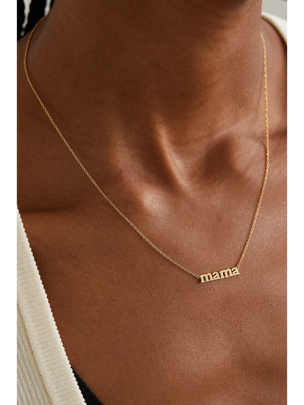 Image of Necklaces. Product name - Mama 18-karat Gold Necklace in Multi colour by brand - Jennifer Meyer