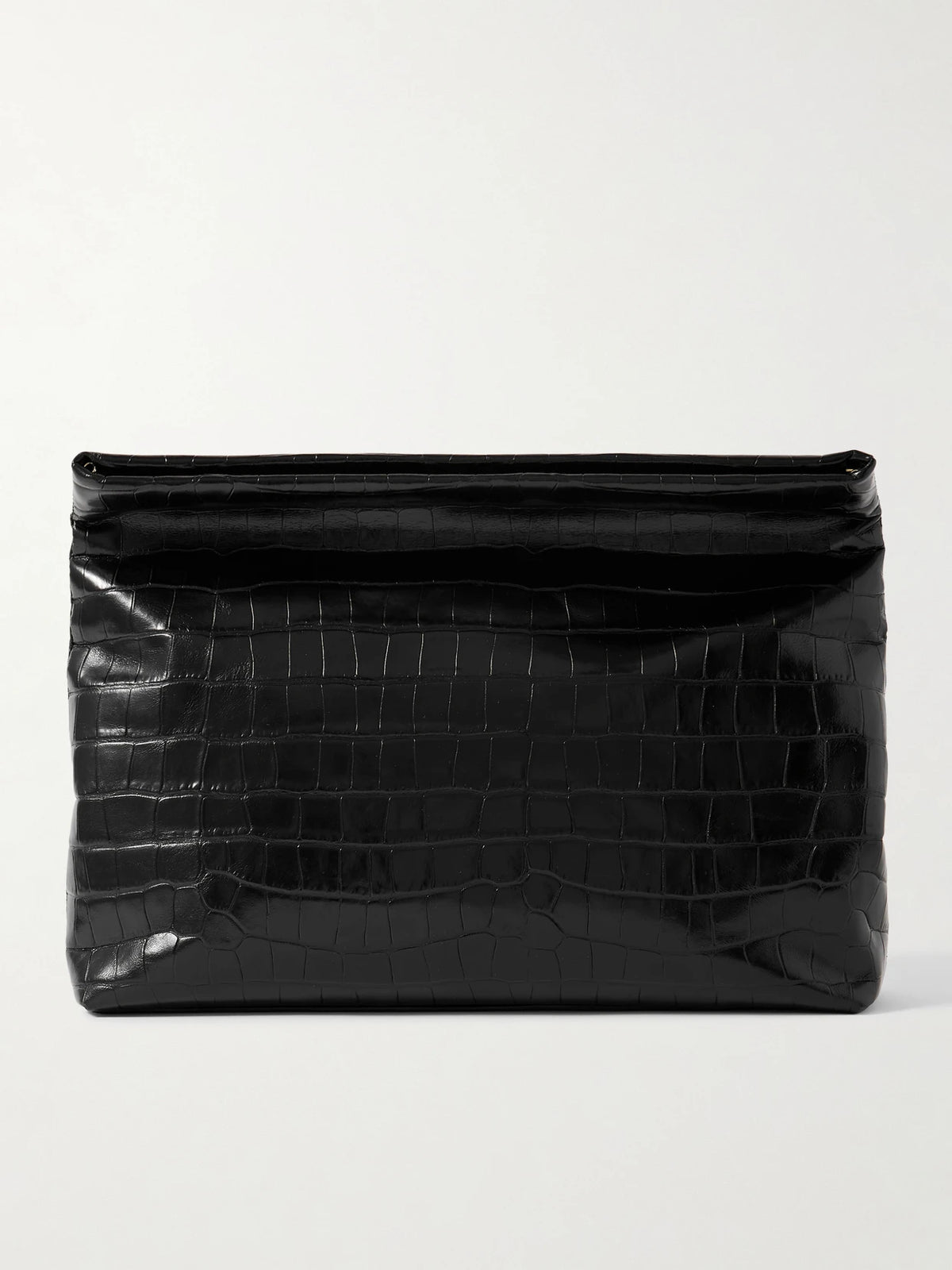 Jerry Croc-effect Leather Clutch