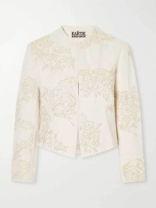 Kartik Research Bead-embroidered Denim Jacket