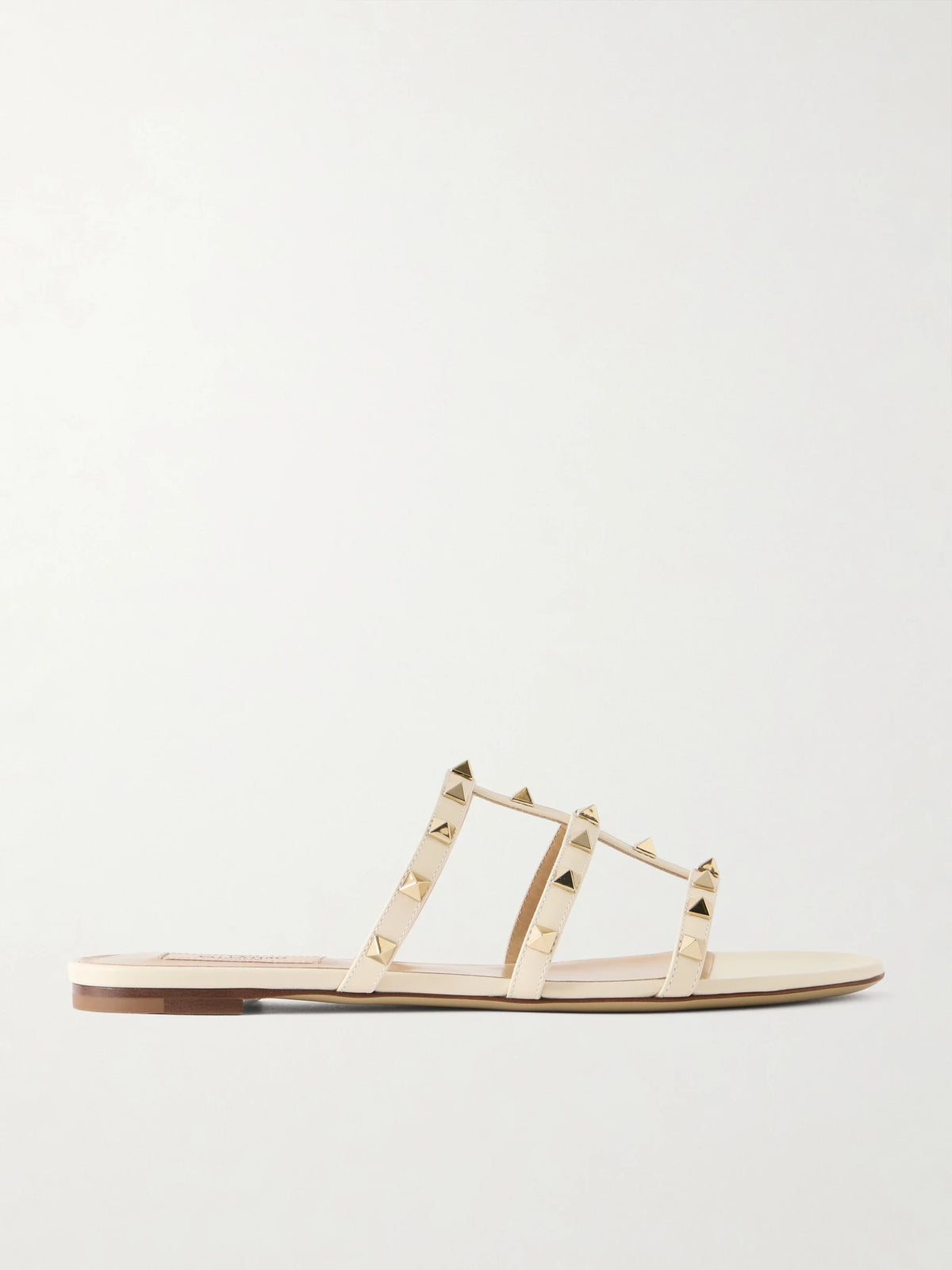 Rockstud Embellished Leather Sandals