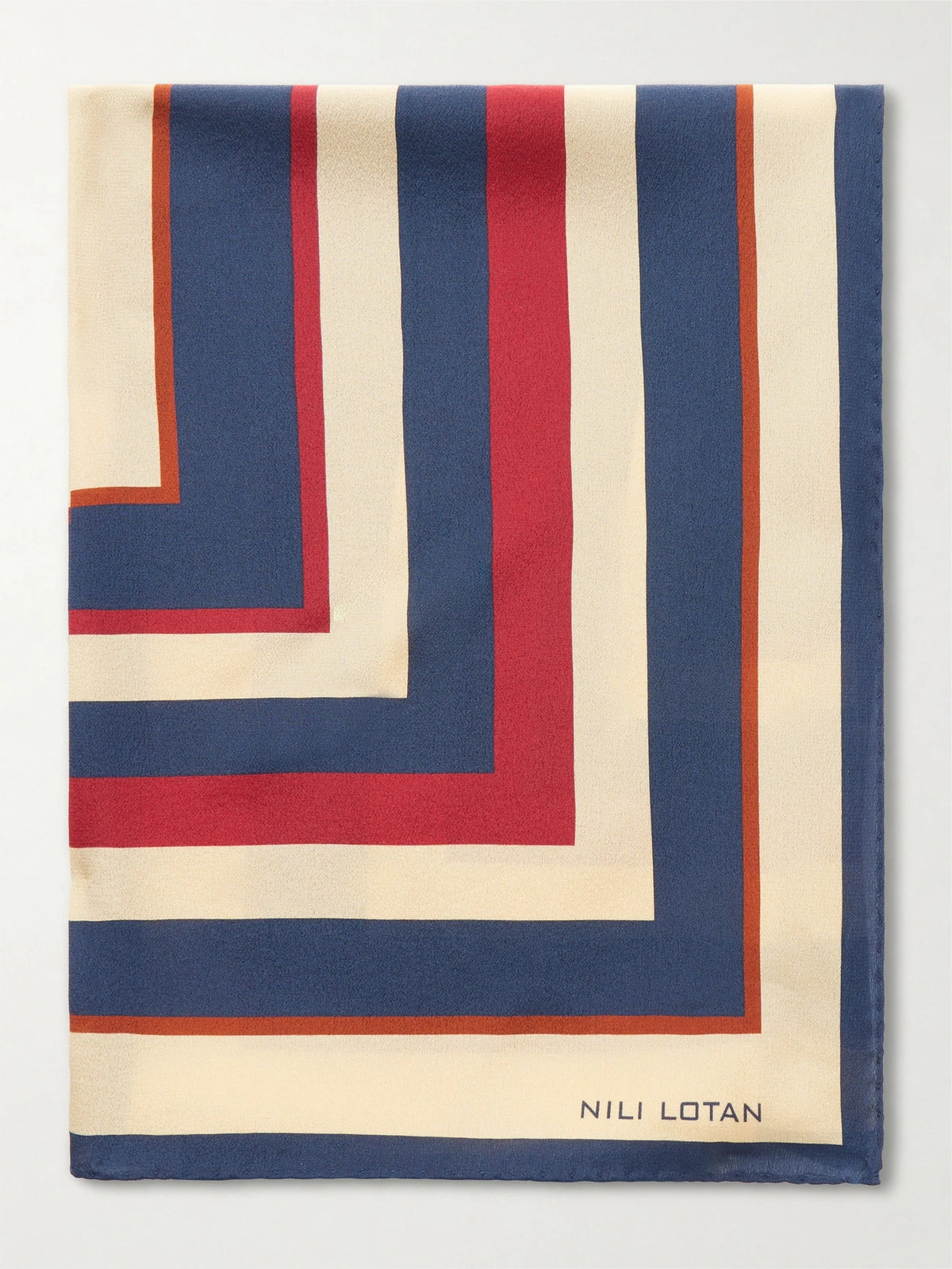 Nili Lotan Vintage Printed Silk Scarf