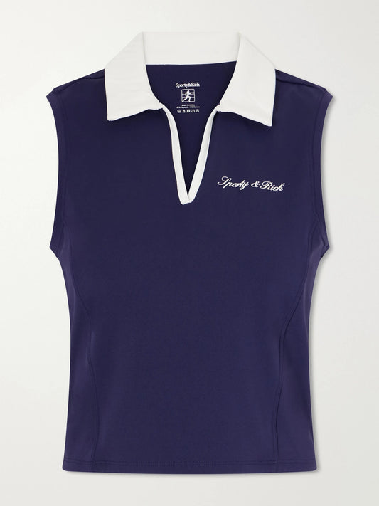 Logo-appliquéd Stretch-jersey Top