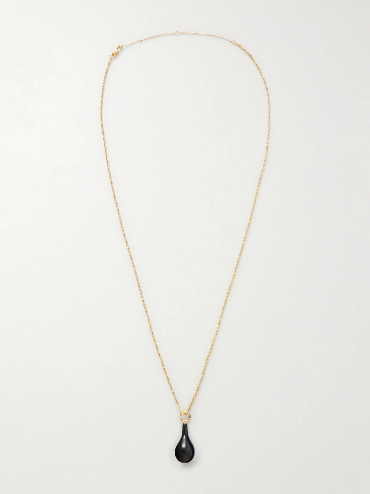 Drop Gold-plated Onyx Necklace