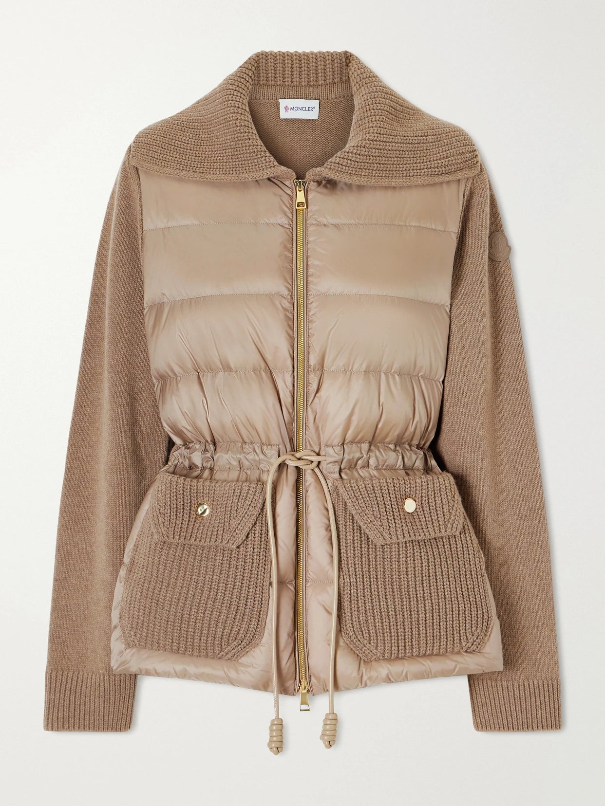 Wool And Cashmere-blend And Quilted Shell Down Cardigan
