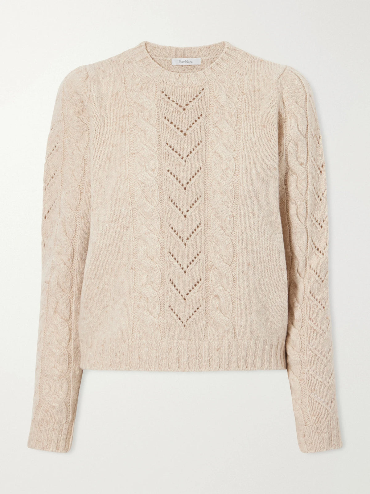 Max Mara Samba Cable-knit Wool And Cashmere-blend Sweater