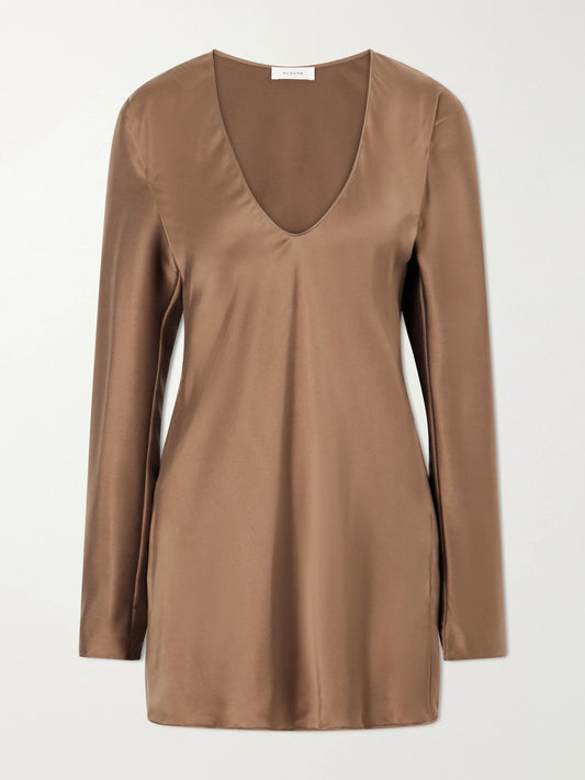 Ruohan Syros Silk-blend Satin Blouse