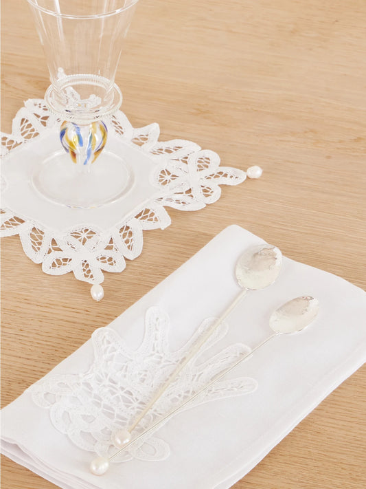 Image of Tableware. Product name - Set Of Two Silver-plated Cocktail Spoon in Multi colour by brand - Gohar World