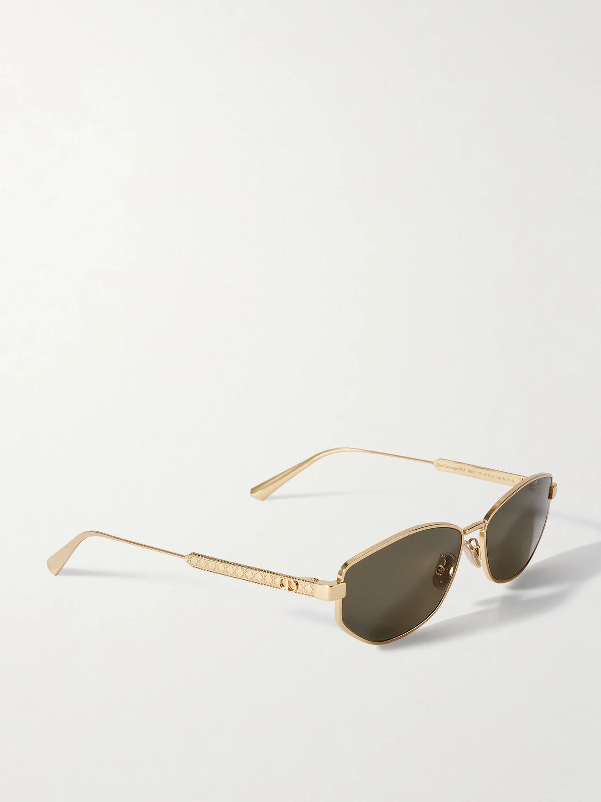Diorcannage B1u Oval-frame Gold-tone Sunglasses