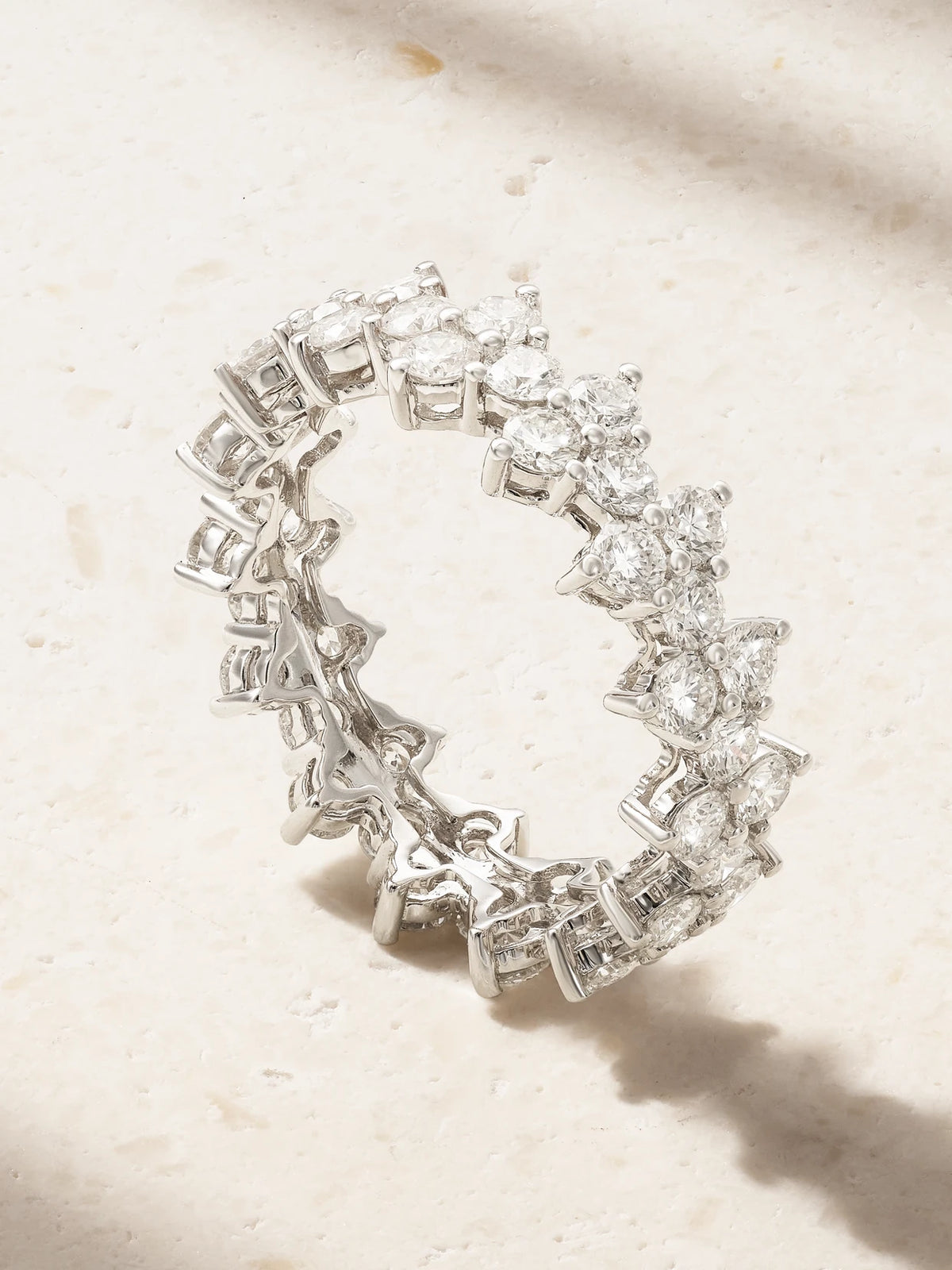 Triangle Eternity 18-karat White Gold Diamond Ring