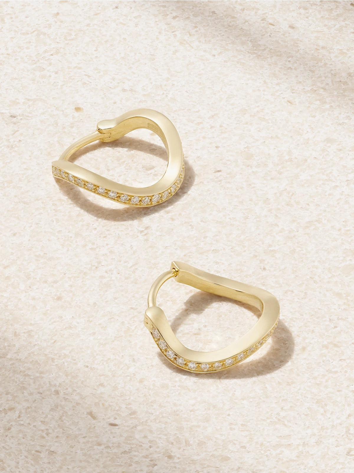 Daisy Ocean 18-karat Recycled Gold Diamond Hoop Earrings
