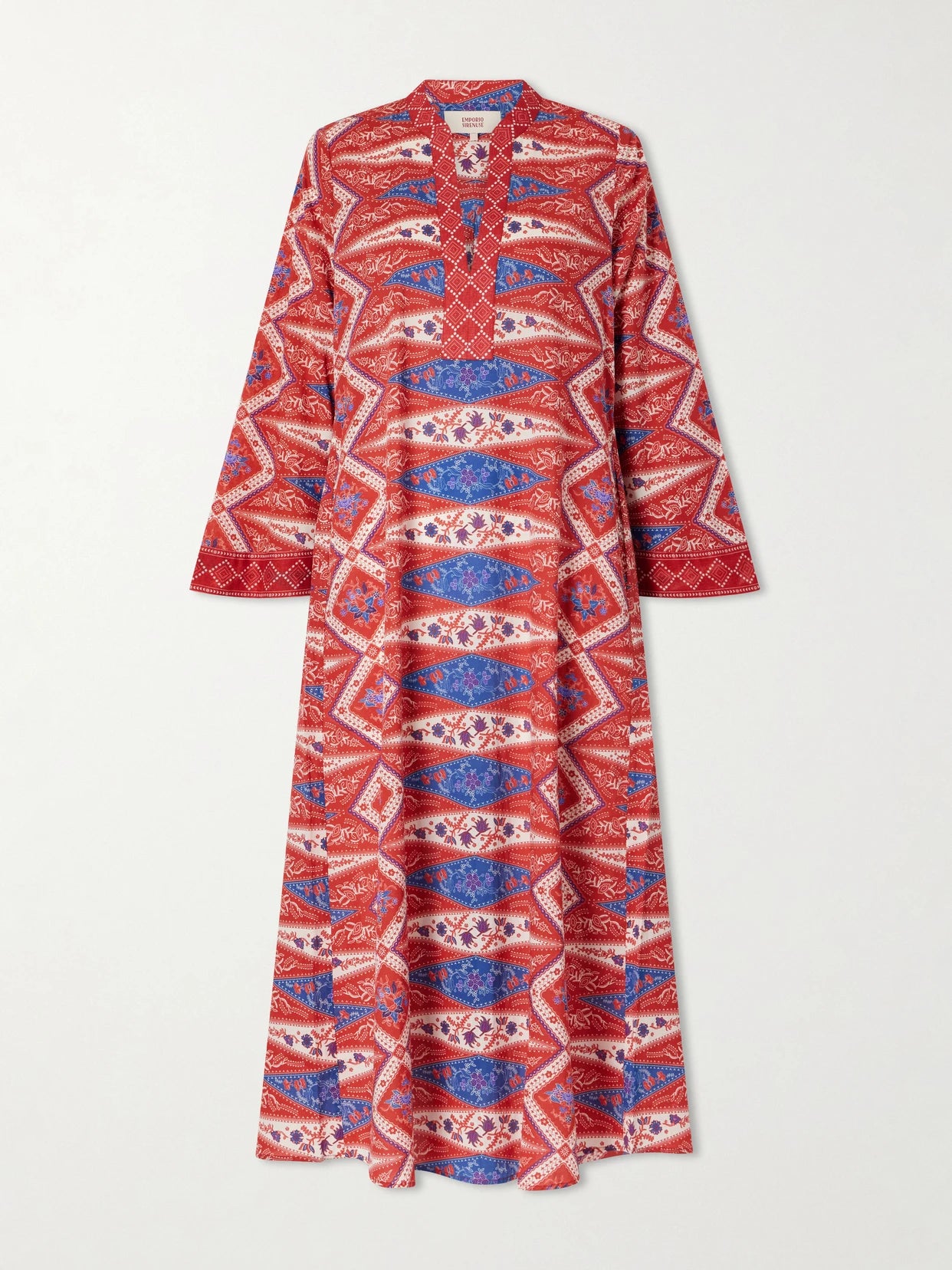 Jenna Printed Cotton-voile Coverup