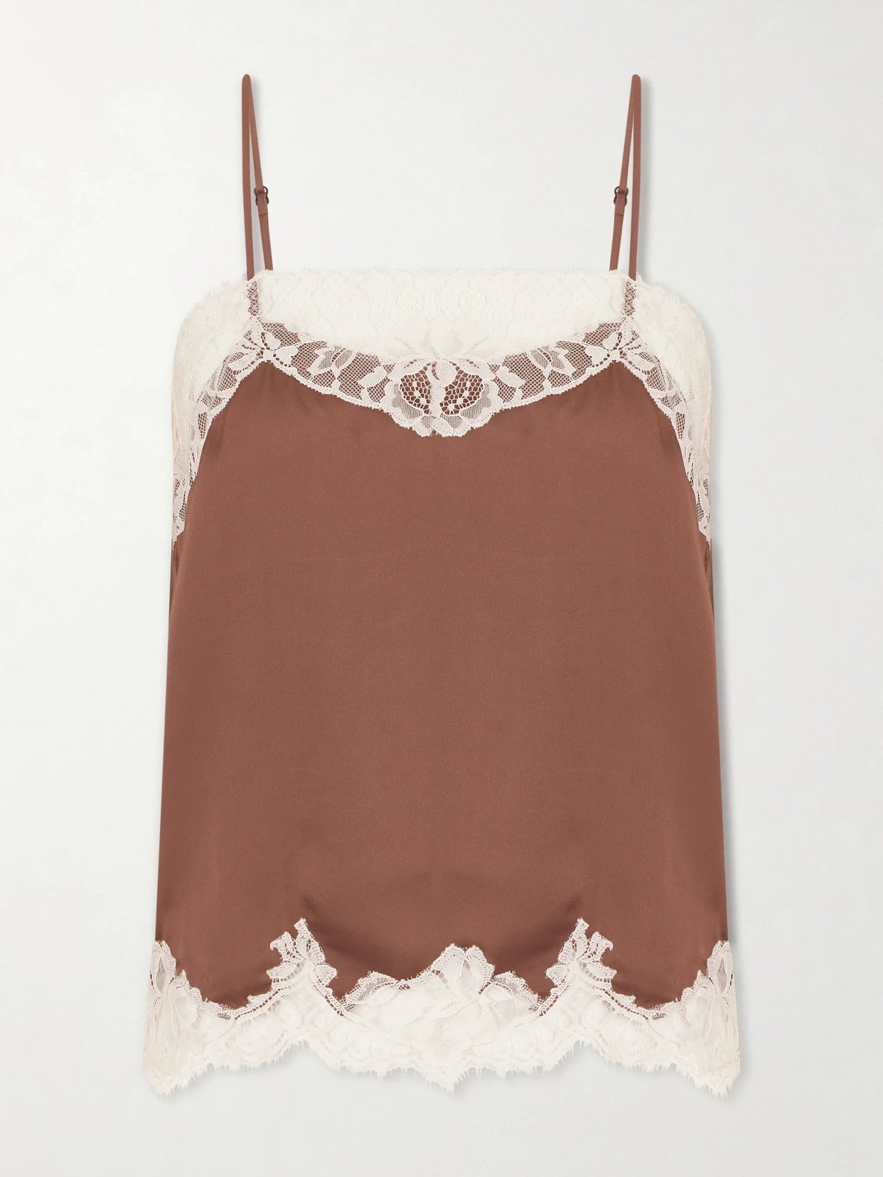 Marisol Lace-trimmed Satin Tank