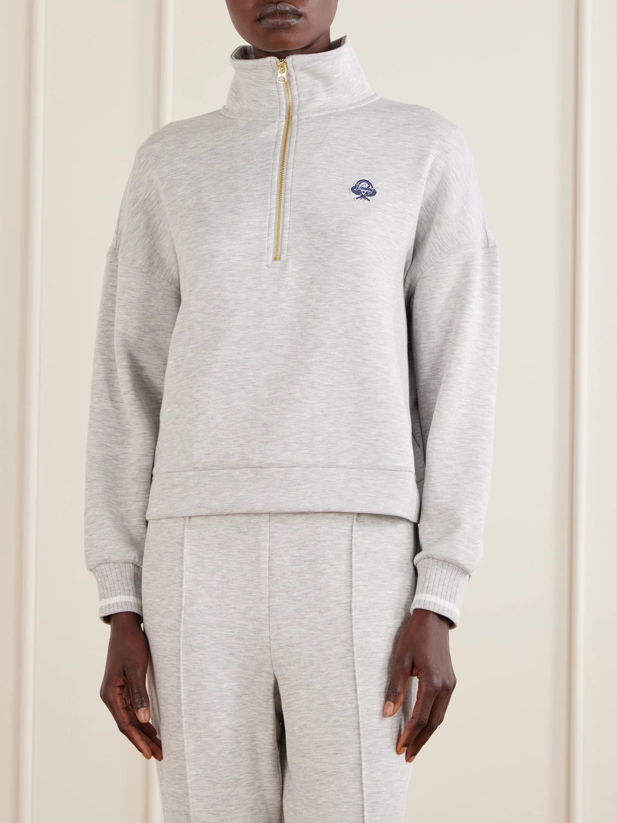 Bertie Stretch-jersey Half-zip Sweatshirt