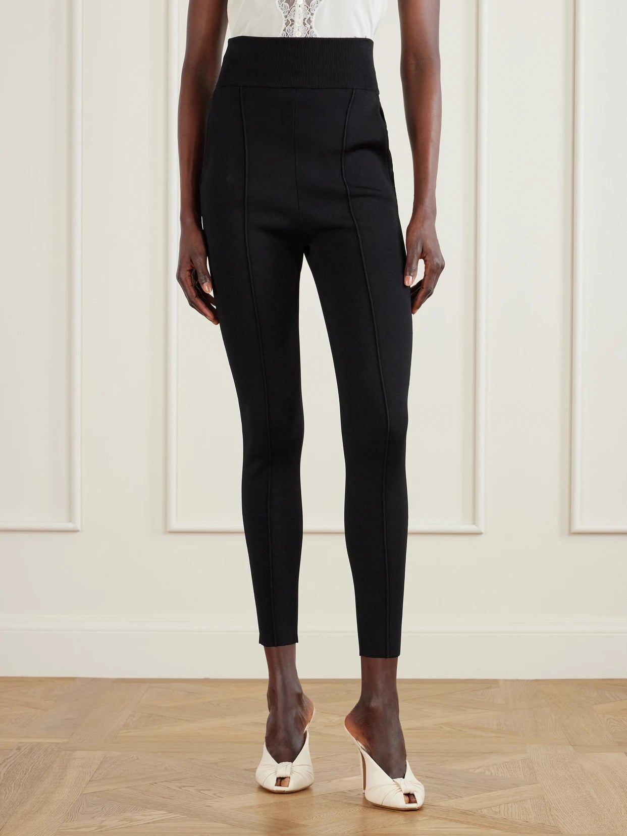 Paneled Stretch-knit Leggings