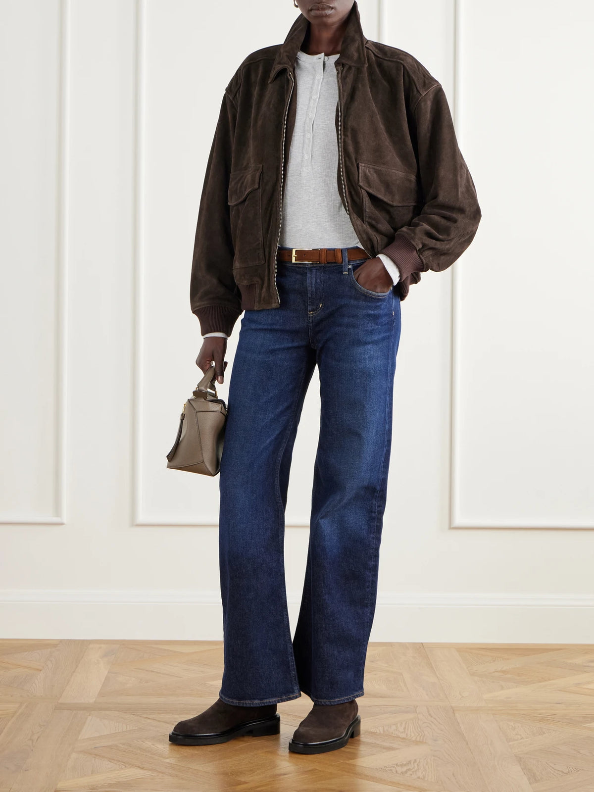 Image of Sleepwear & Loungewear. Product name - Kesia Ribbed Stretch-modal Henley Top in Light gray colour by brand - Varley