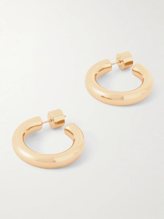 Natasha Huggies Gold-plated Hoop Earrings