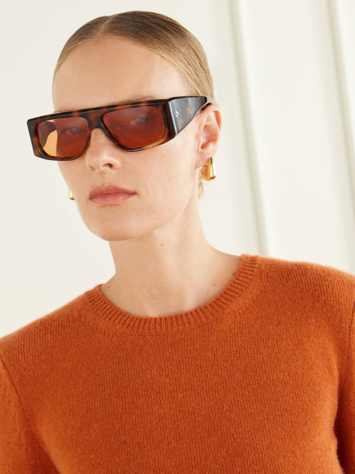 Image of Sunglasses. Product name - Cliff D-frame Acetate Sunglasses in Tortoiseshell colour by brand - Jacques Marie Mage