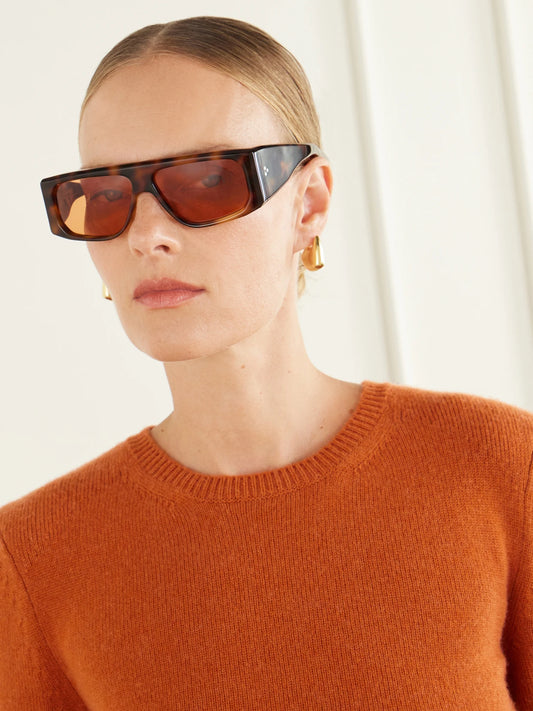 Image of Sunglasses. Product name - Cliff D-frame Acetate Sunglasses in Tortoiseshell colour by brand - Jacques Marie Mage