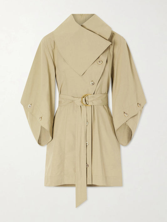Zimmermann Valiant Utility Belted Cotton-gabardine Mini Dress