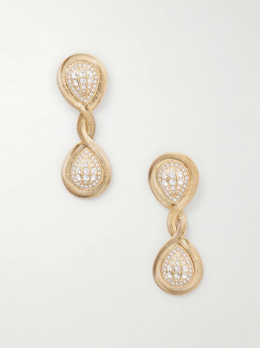 Gold-tone Crystal Earrings