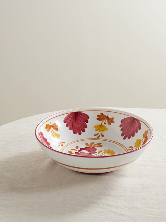 Blossom Painted Ceramic Salad Bowl
