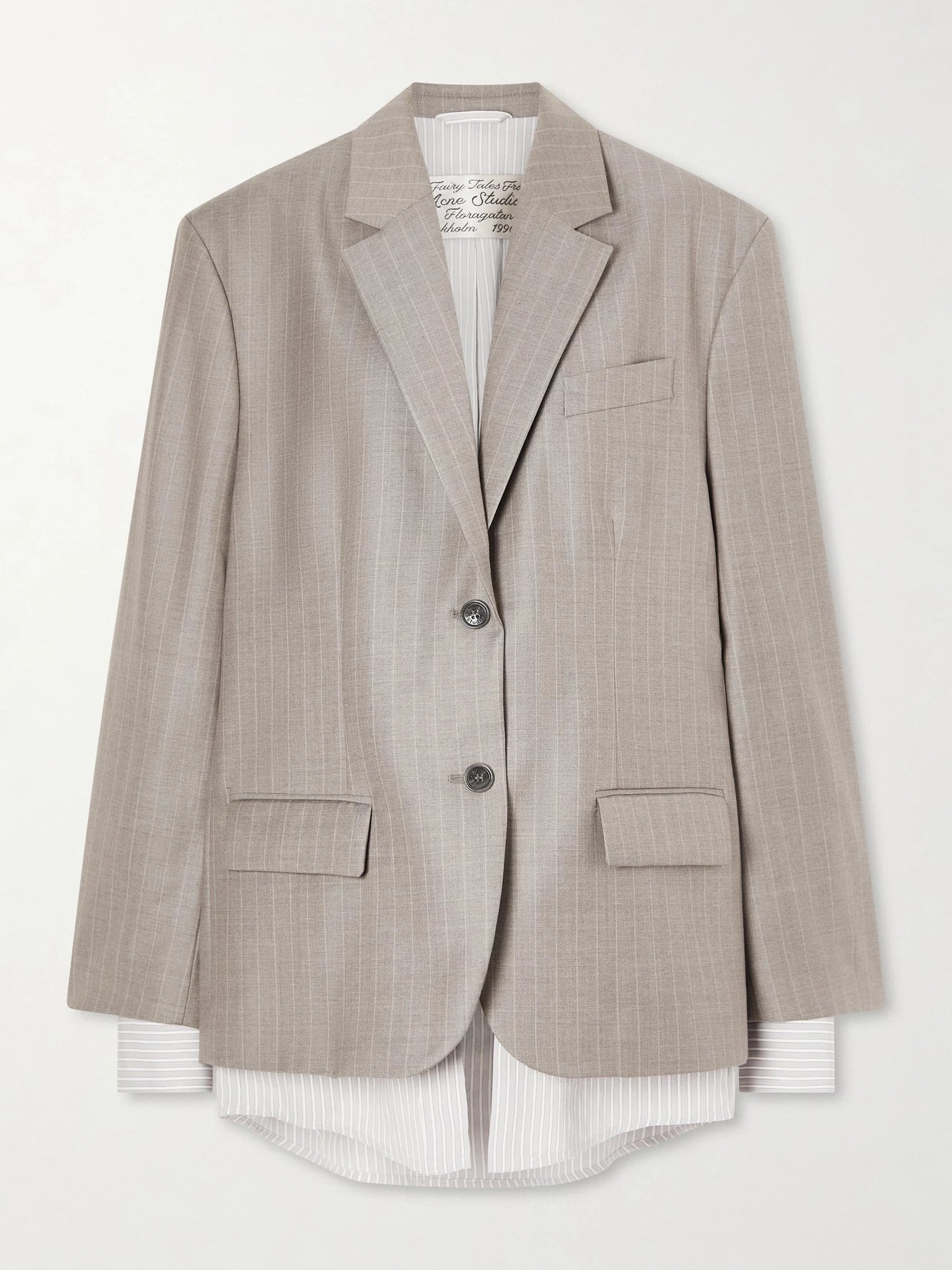 Julago Mels Pinstripe Wool Blazer