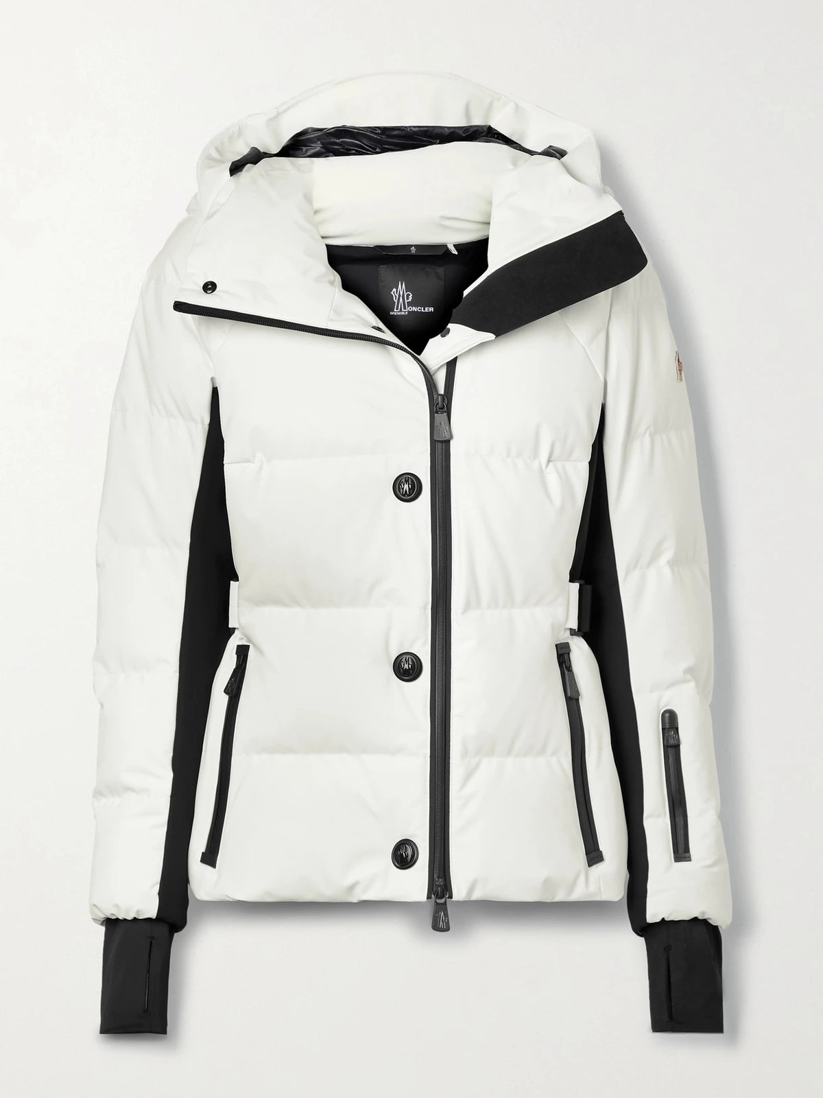 Guyane Hooded Jersey-trimmed Quilted Shell Down Jacket