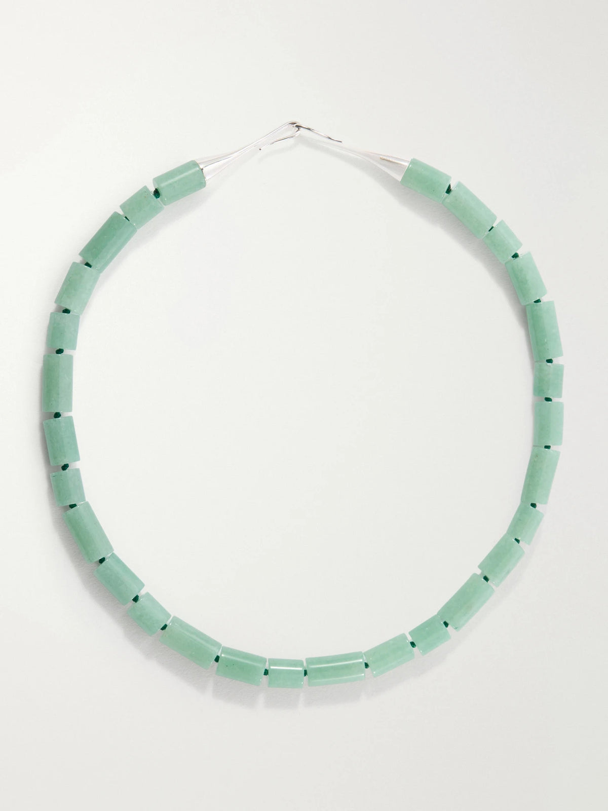 The Sadie Sterling Silver Aventurine Beaded Necklace