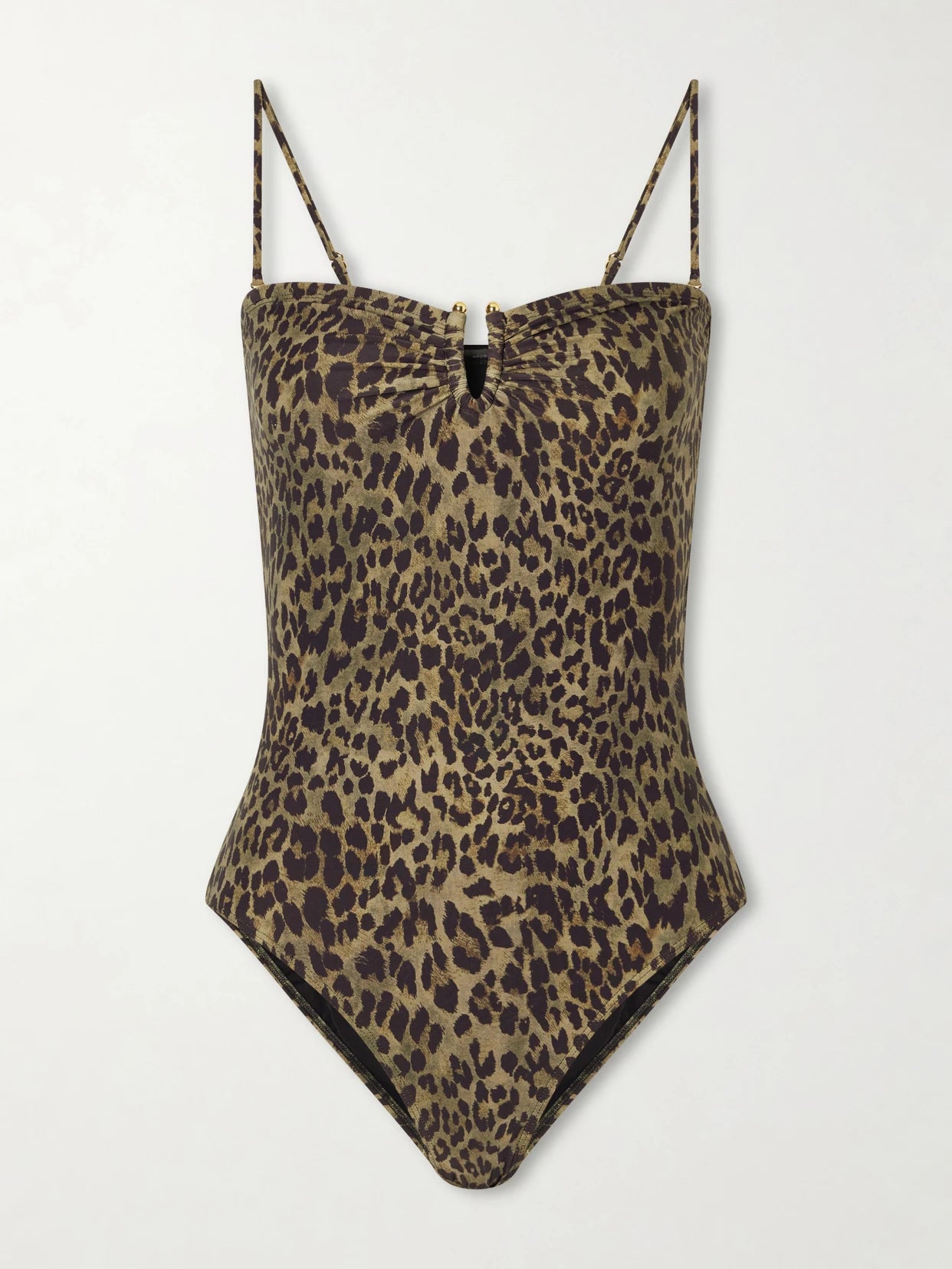 Embellished Leopard-print Swimsuit