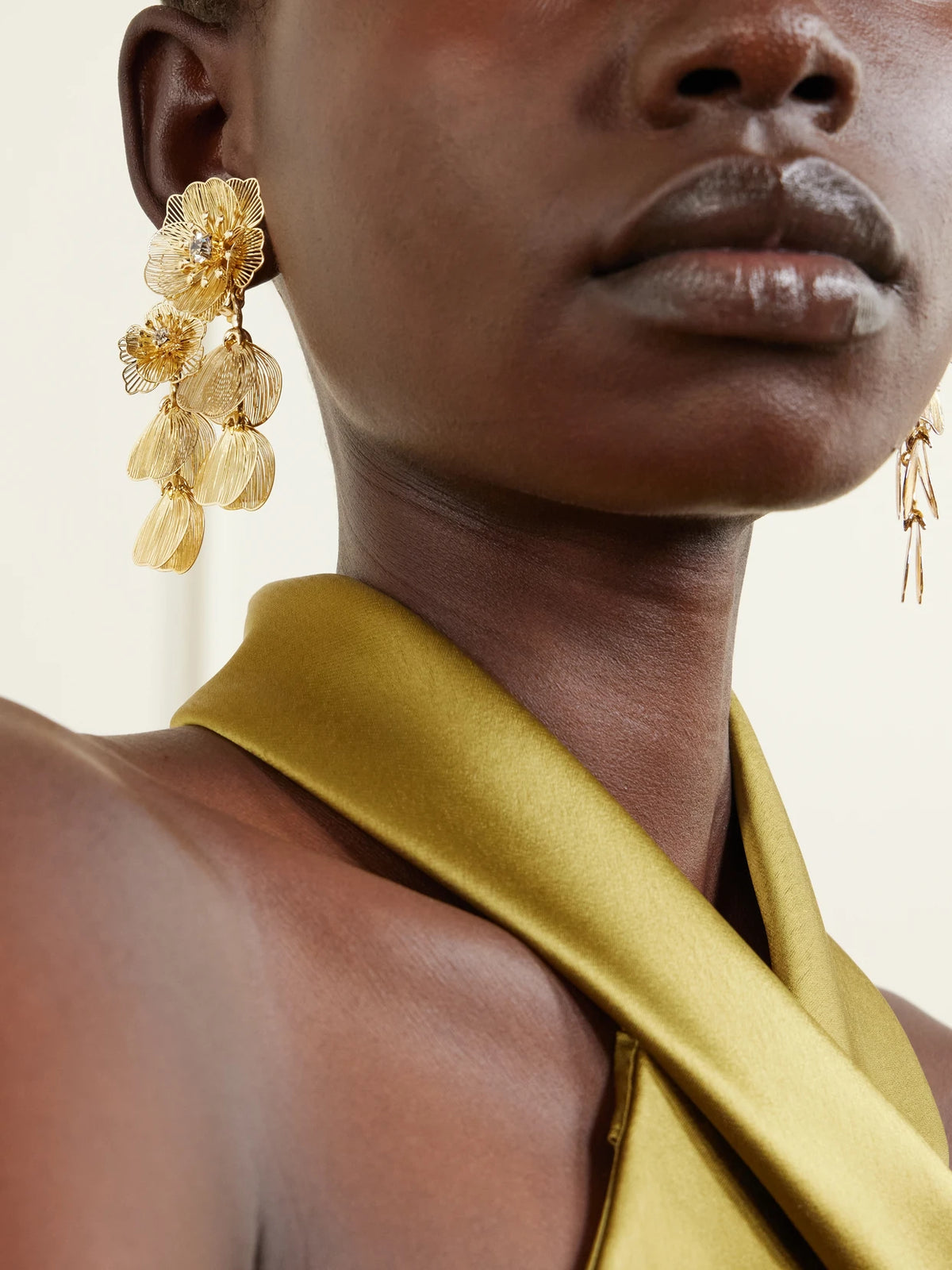 Image of Earrings. Product name - Gold-tone Crystal Earrings in Multi colour by brand - Carolina Herrera