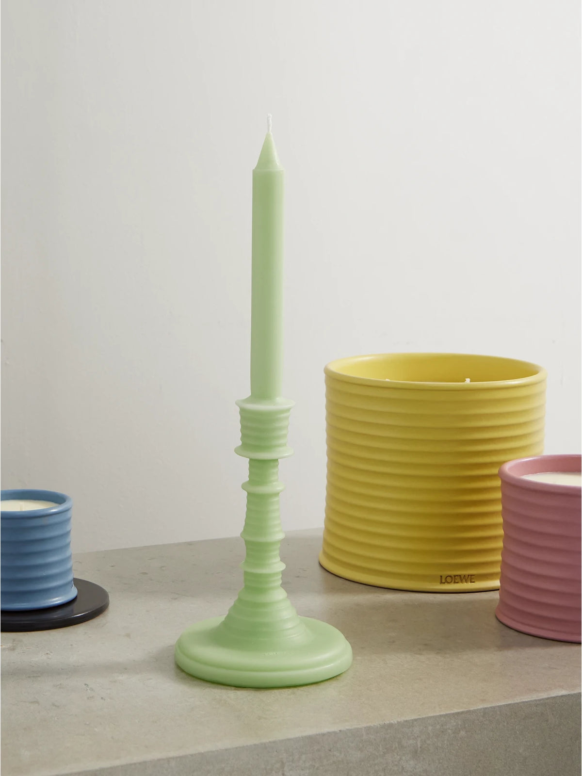 Image of Perfumes & Colognes. Product name - Cucumber Scented Candle, 330g in Green colour by brand - LOEWE PERFUMES
