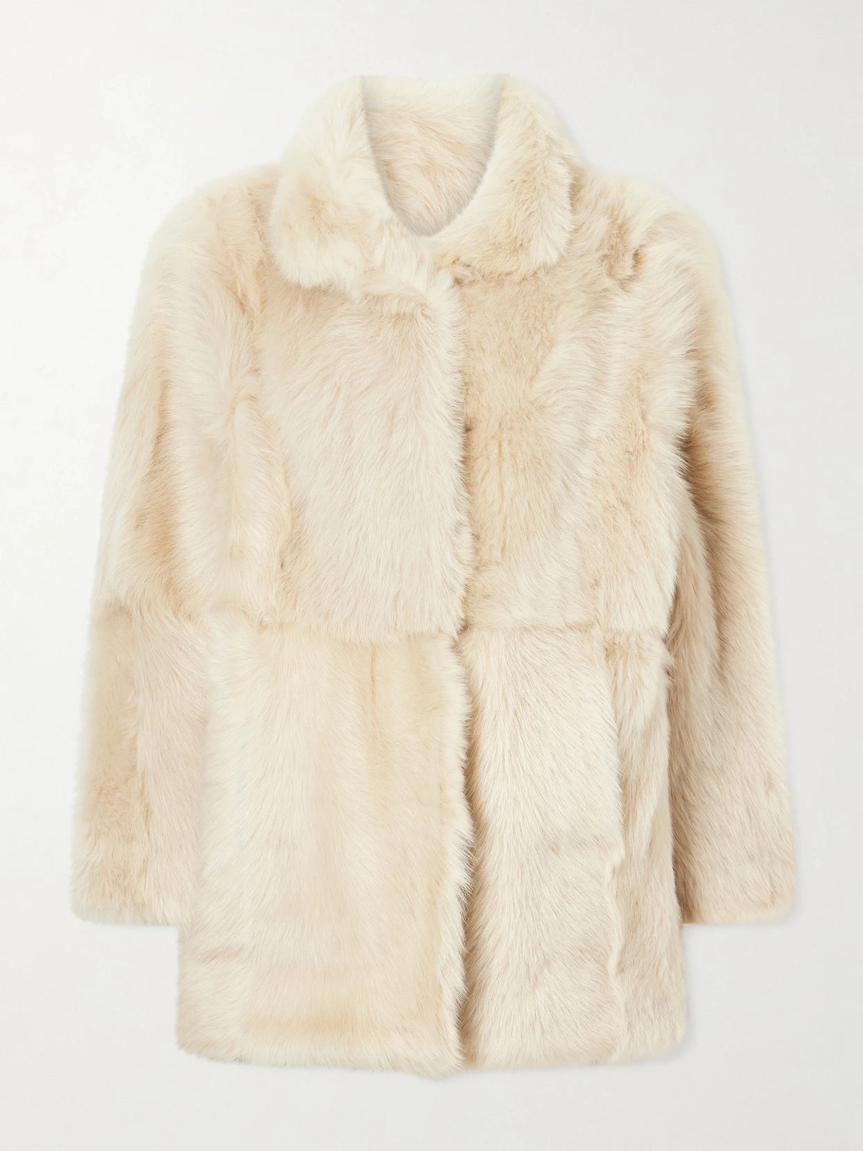 Image of Coats & Jackets. Product name - Donna Reversible Shearling Coat in Beige colour by brand - KALLMEYER