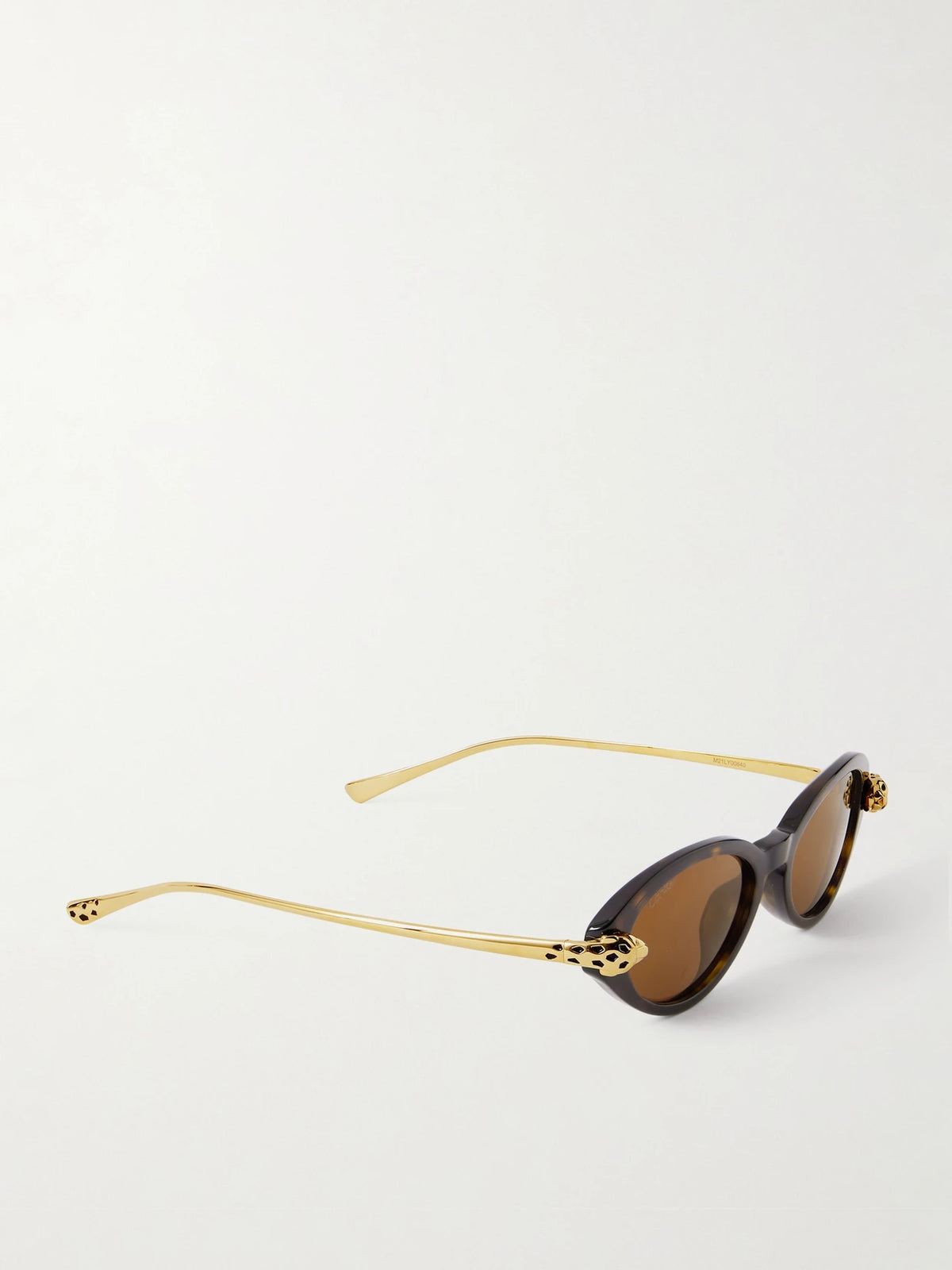 Panthère De Cartier Oval-frame Tortoiseshell Acetate And Gold-tone Sunglasses