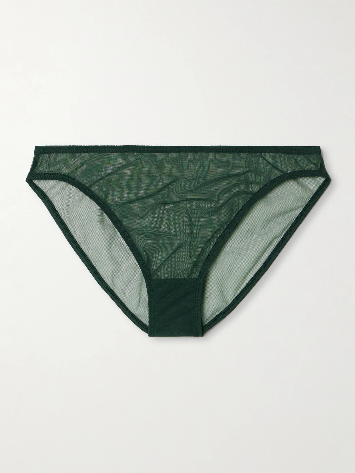 Image of Lingerie. Product name - Bambin Tonique Stretch-tulle Briefs in Green colour by brand - Eres