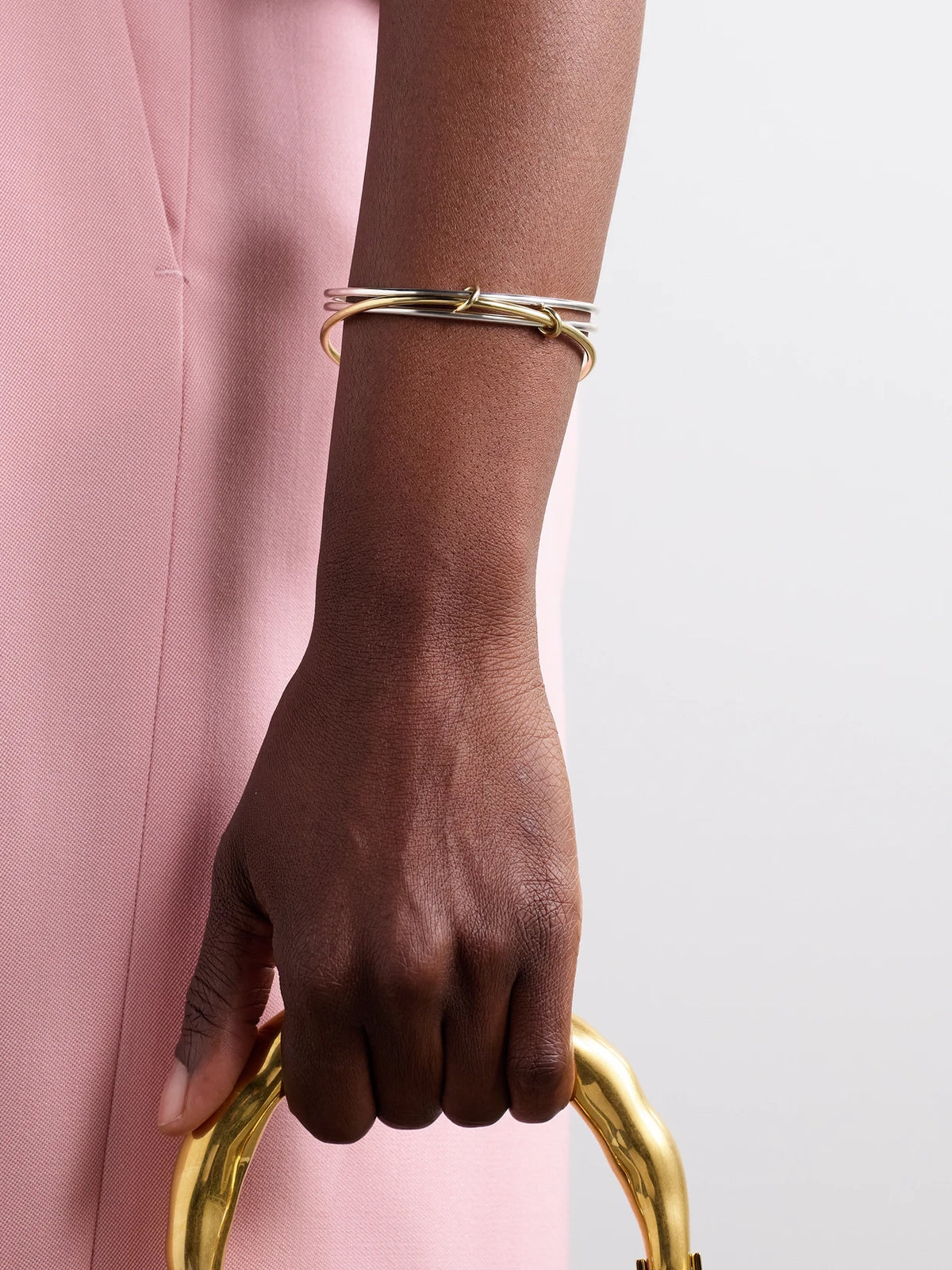 Image of Bracelets. Product name - Lumin Set Of Three 18-karat Yellow And White Gold Bracelets in Multi colour by brand - Spinelli Kilcollin