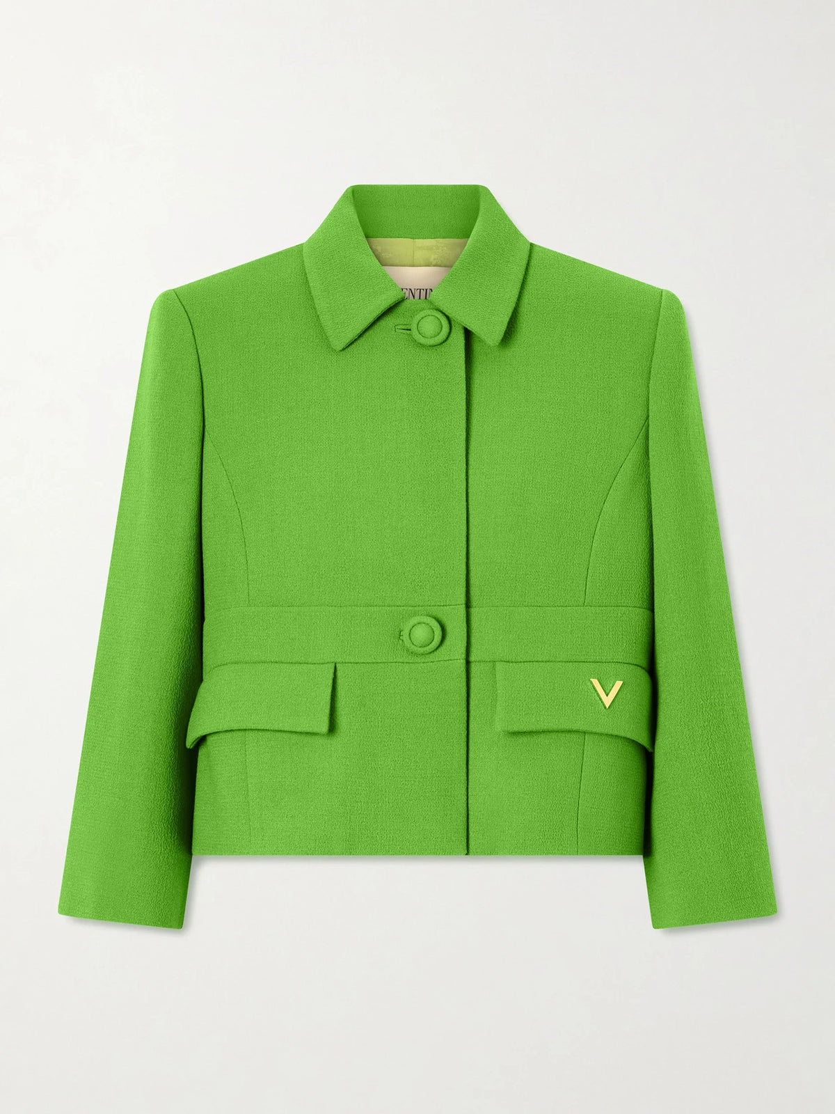 Cropped Wool-crepe Jacket