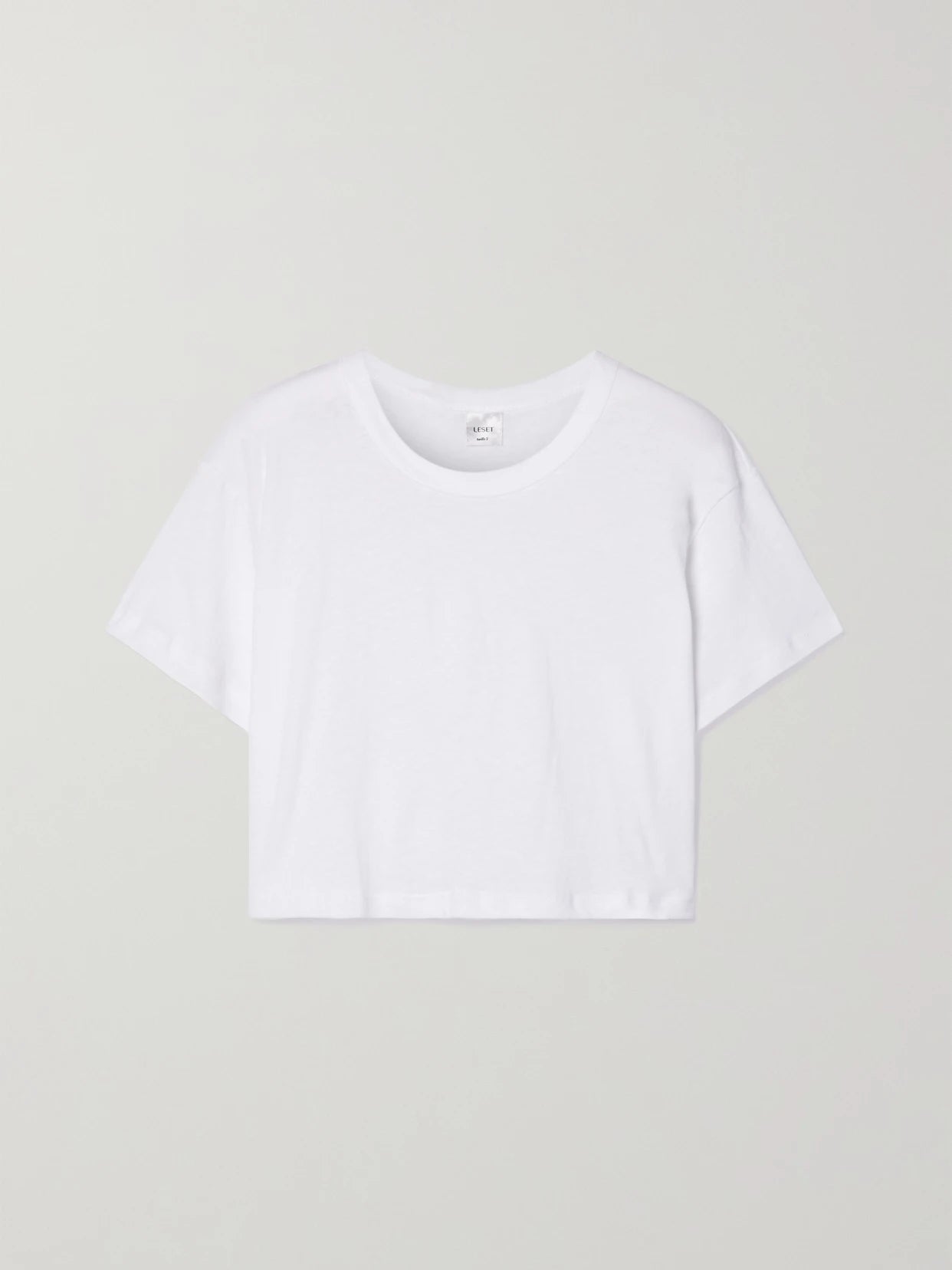 Cropped Slub Cotton-jersey T-shirt