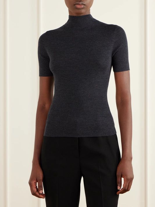 Theory Leenda Ribbed Merino Wool Turtleneck Sweater