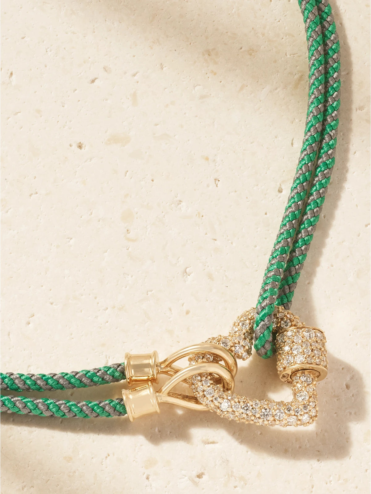 14-karat Gold, Diamond And Cord Necklace