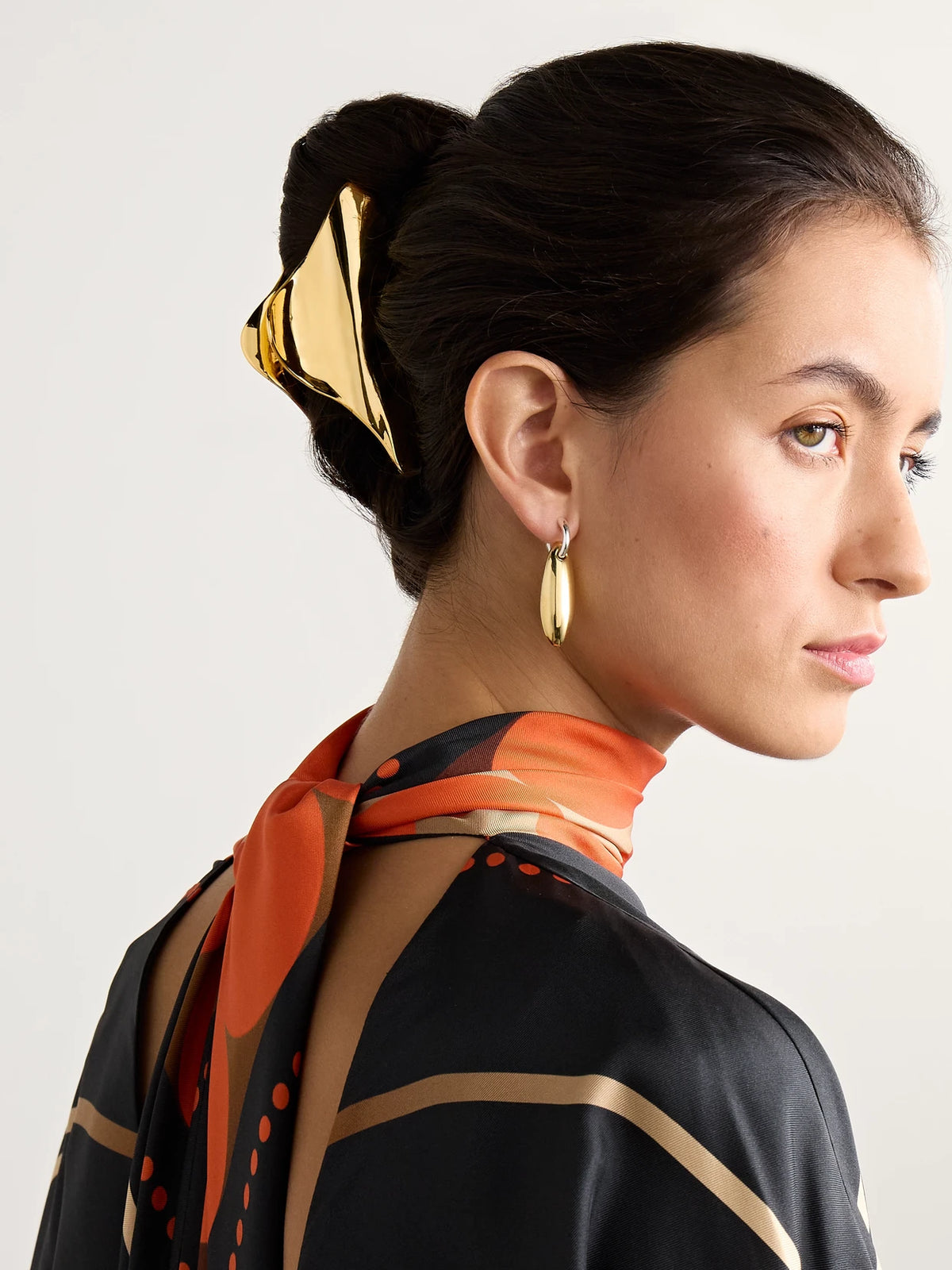 Image of Accessories. Product name - Amira Gold-tone Hair Clip in Multi colour by brand - Jennifer Behr