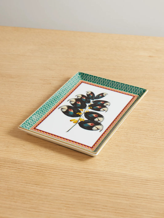 + Beto Val Gold-plated Porcelain Tray