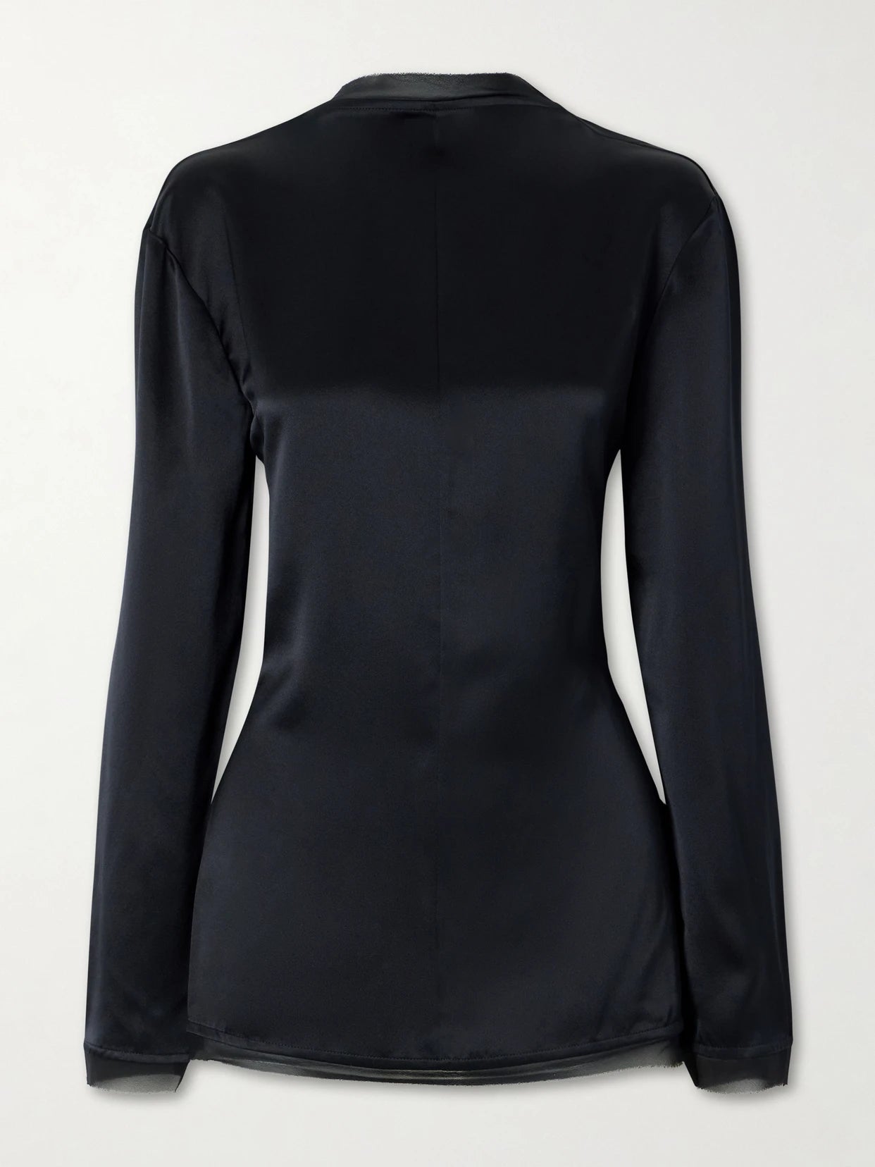 Beau Open-back Tie-detailed Silk Blouse