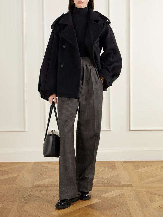 Image of Coats & Jackets. Product name - Palace Wool Cashmere And Silk-blend Coat in Black colour by brand - Arch4