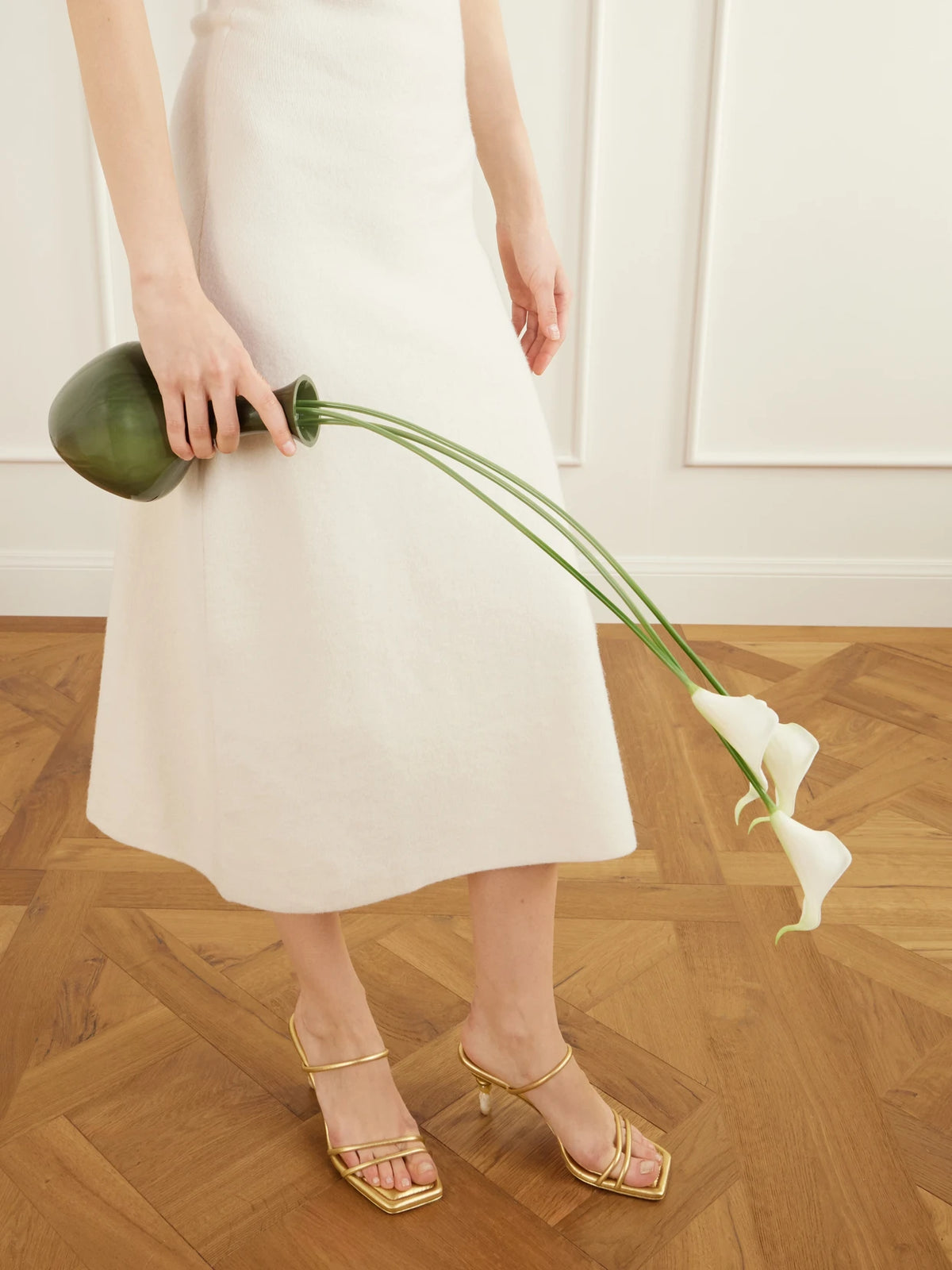 Image of Bags. Product name - Calla Logo-embellished Resin Clutch in Green colour by brand - Cult Gaia