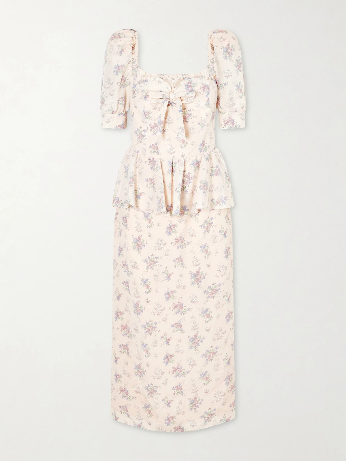 Floral-print Silk-satin Midi Dress