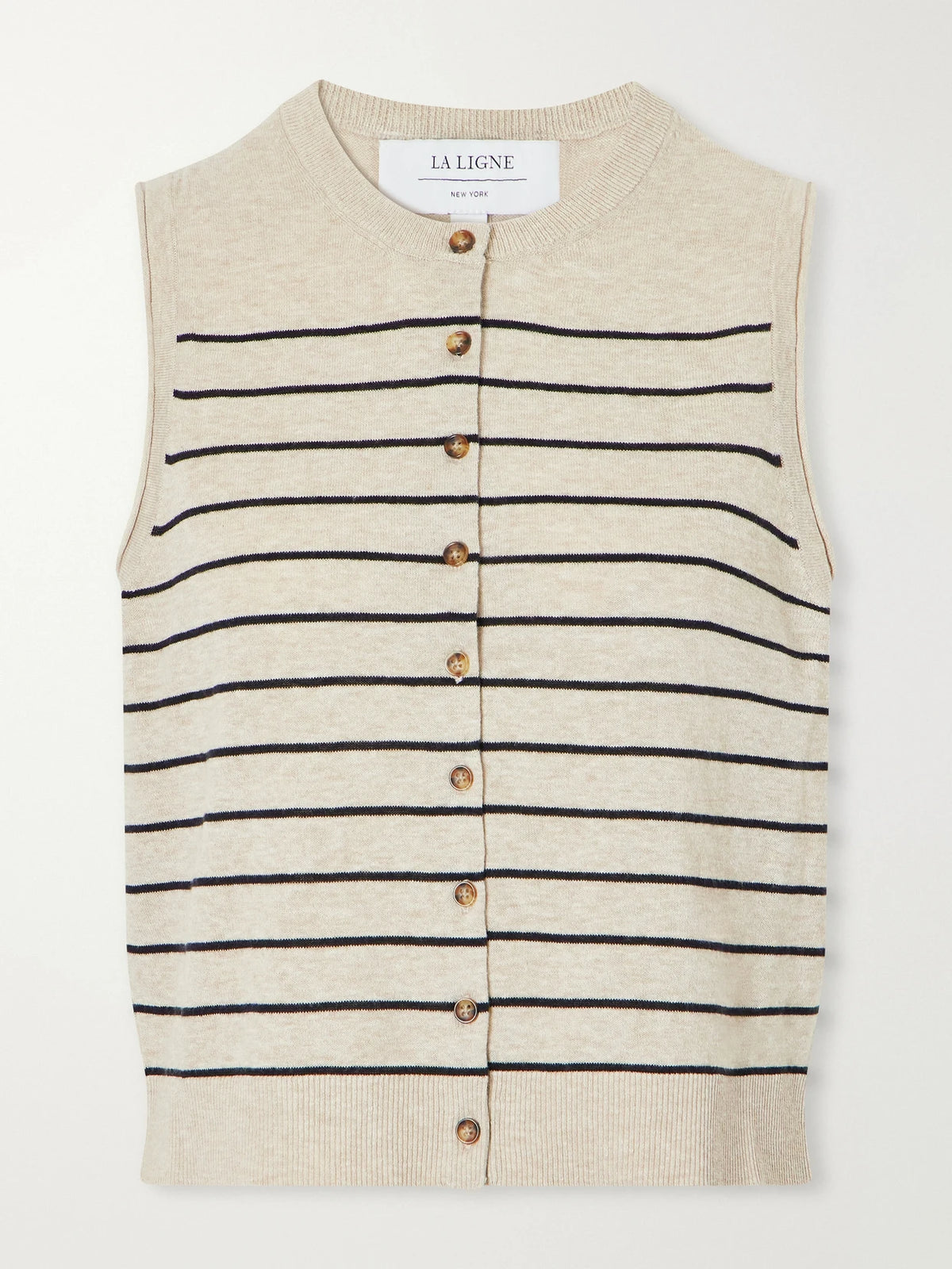 La Ligne Lee Striped Knitted Vest