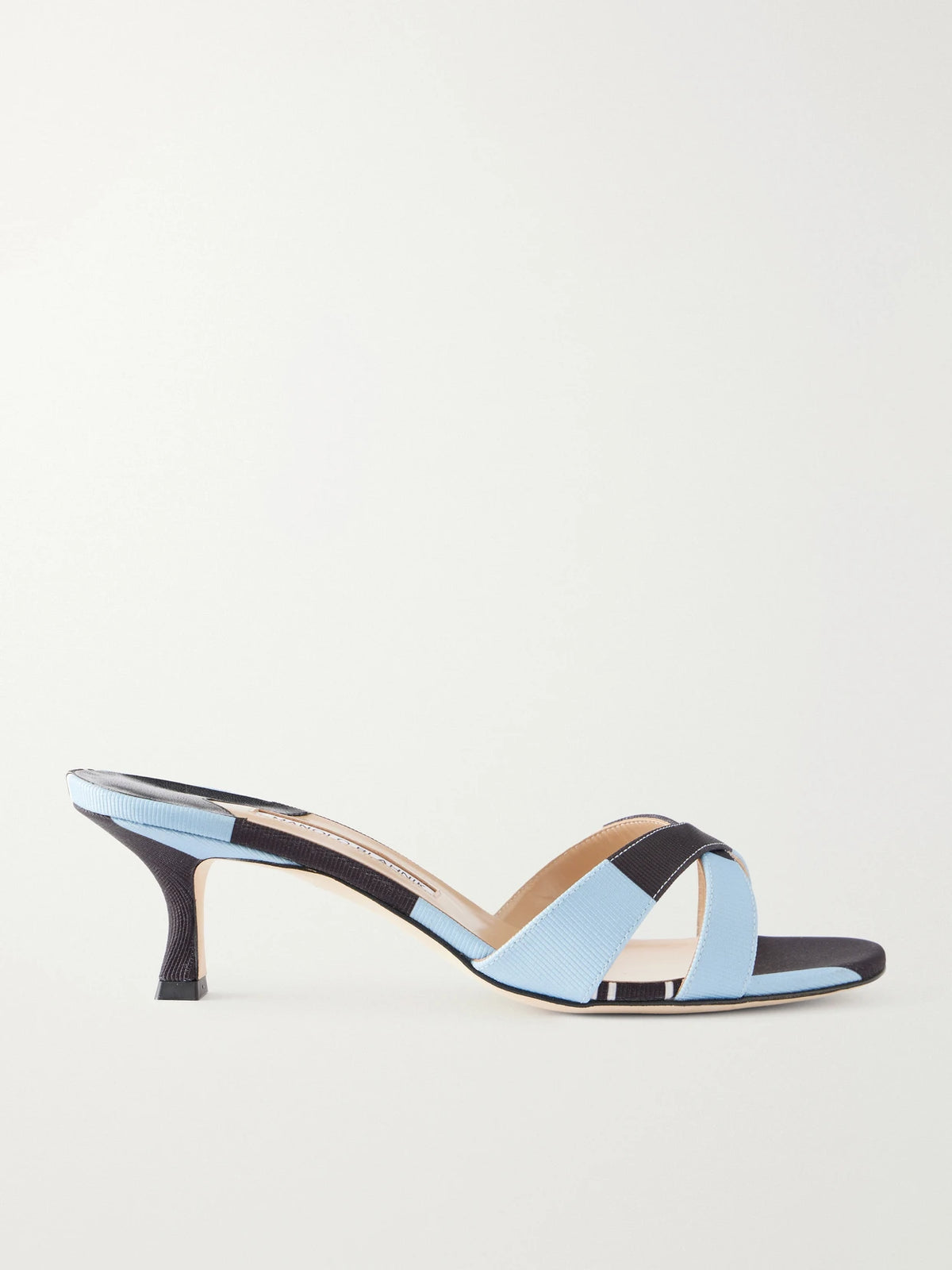 + Emilia Wickstead Callamu 50 Striped Grosgrain Mules