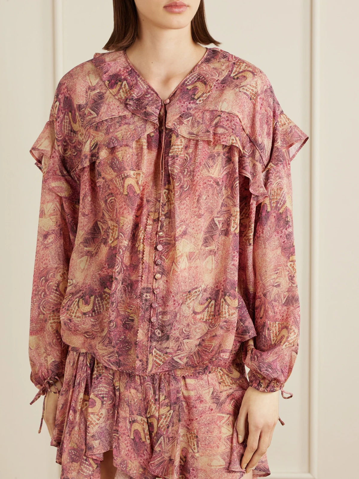 ISABEL MARANT Charis Silk-chiffon Blouse